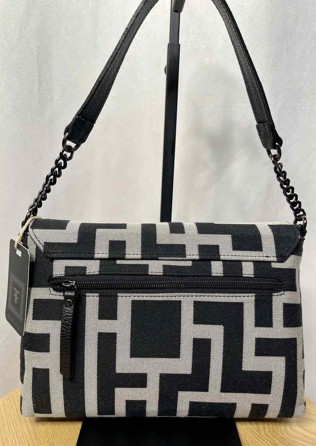 Τσάντα ώμου forest , Ελληνικής κατασκευής υφασμάτινη με δερματινες