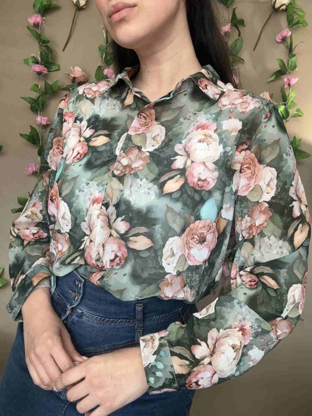 Πουκάμισο Floral Green