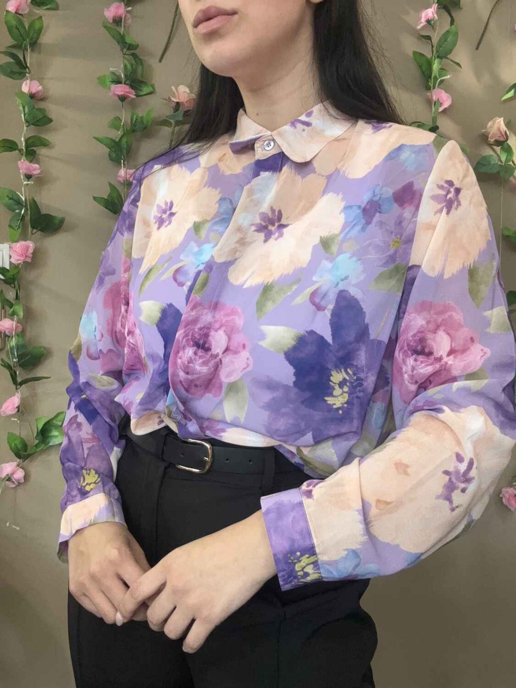 Πουκάμισο Flower Purple