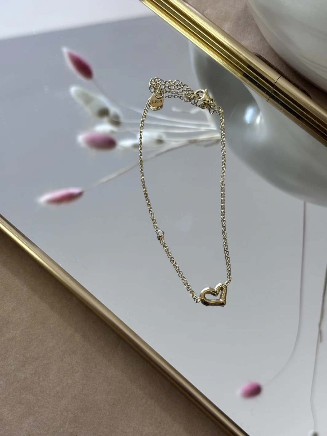 Βραχιόλι Ποδιού Empty Heart Gold