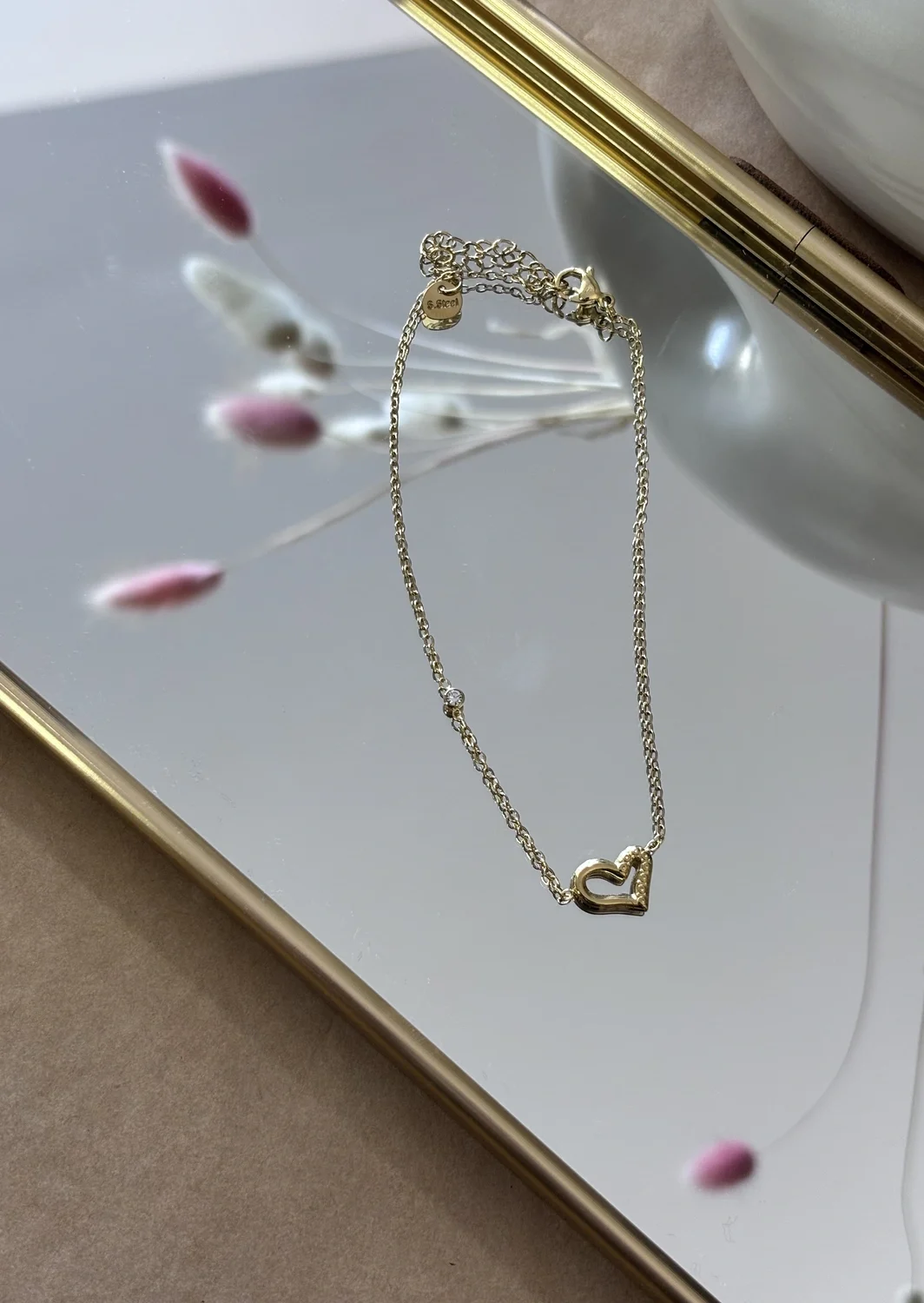 Βραχιόλι Ποδιού Empty Heart Gold