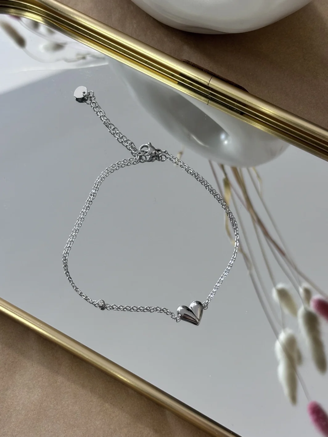 Βραχιόλι Ποδιού Silver Heart