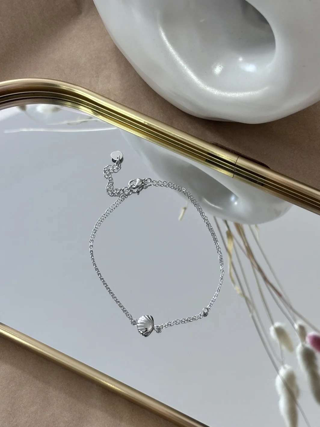 Βραχιόλι Ποδιού Κοχύλι Silver