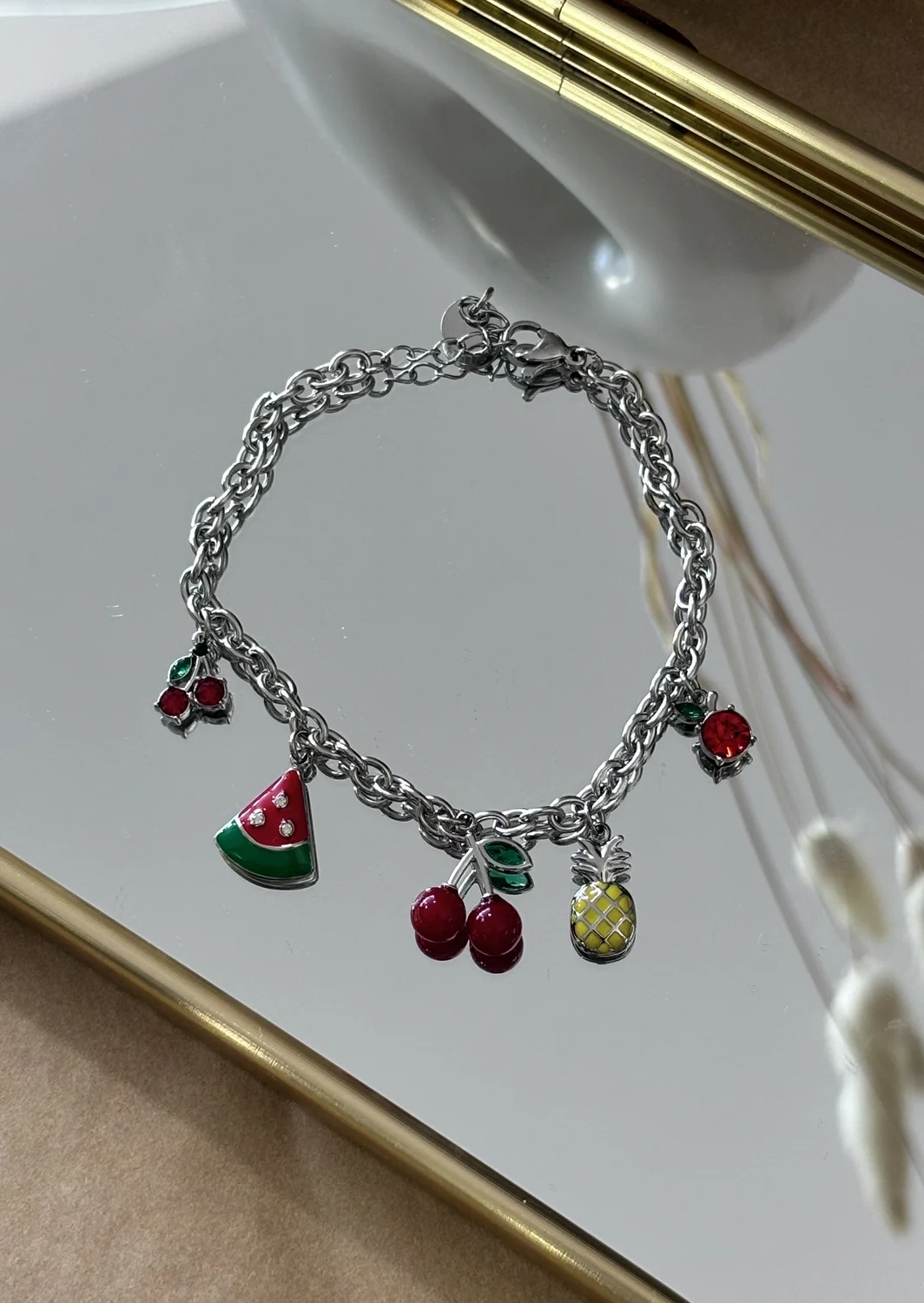 Βραχιόλι Χοντρή Αλυσίδα Fruits Silver