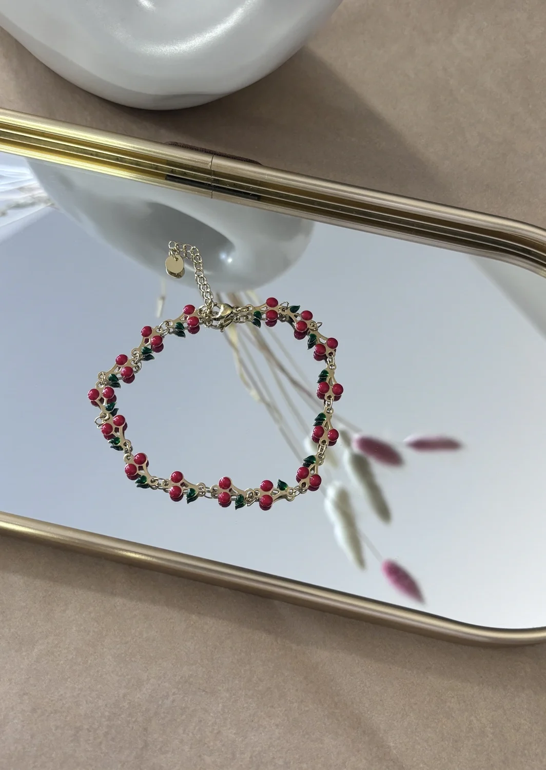 Βραχιόλι Ποδιού Gold Cherries