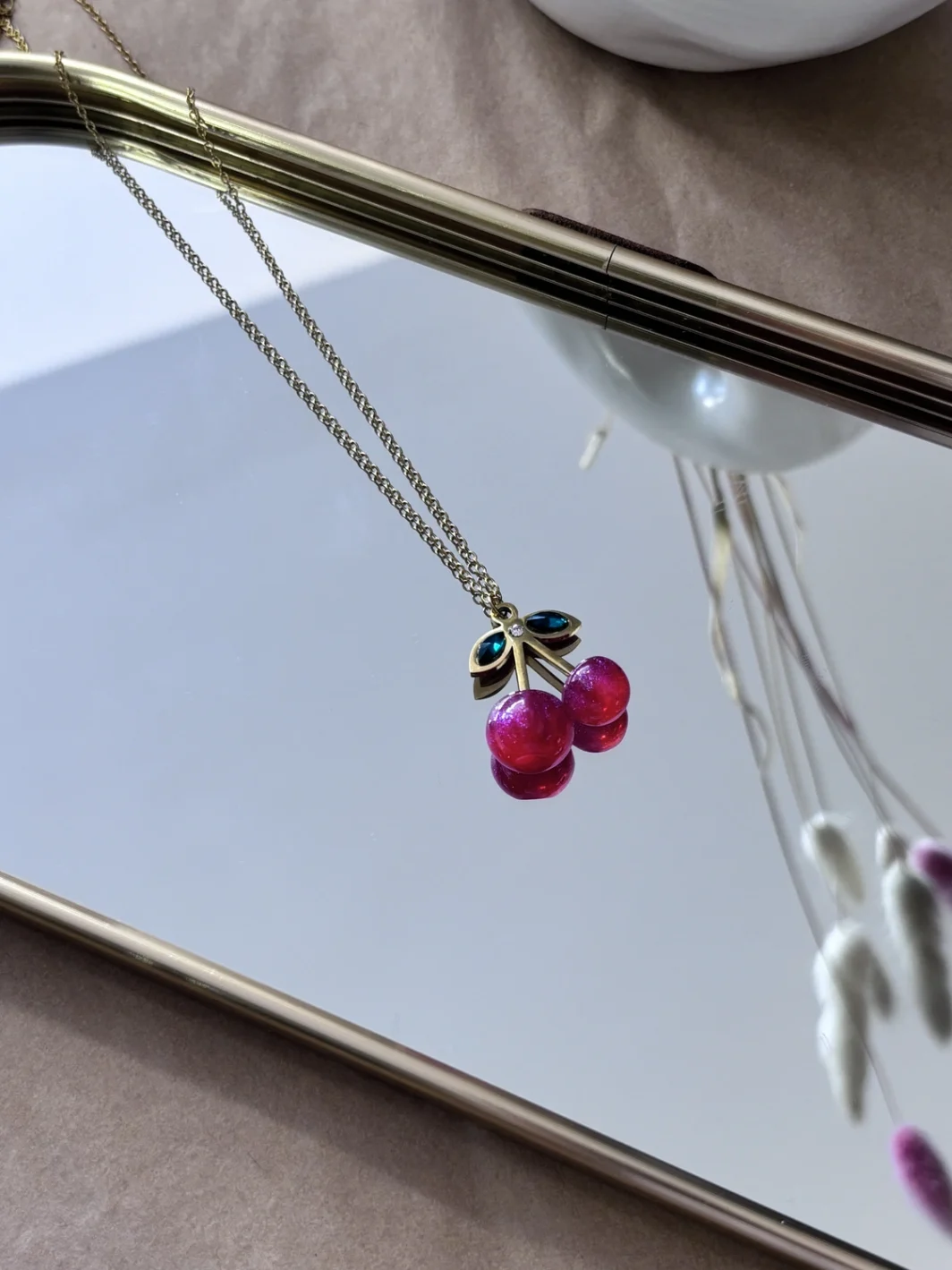Κολιέ Big Cherries Gold
