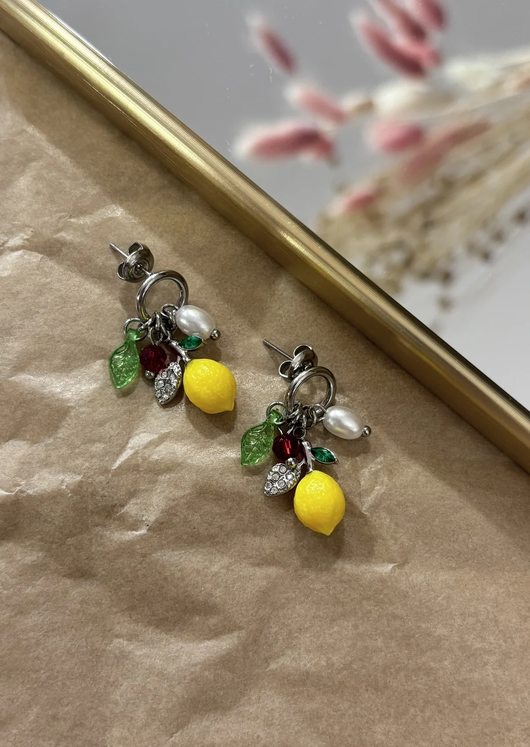 Σκουλαρίκια Lemon Silver
