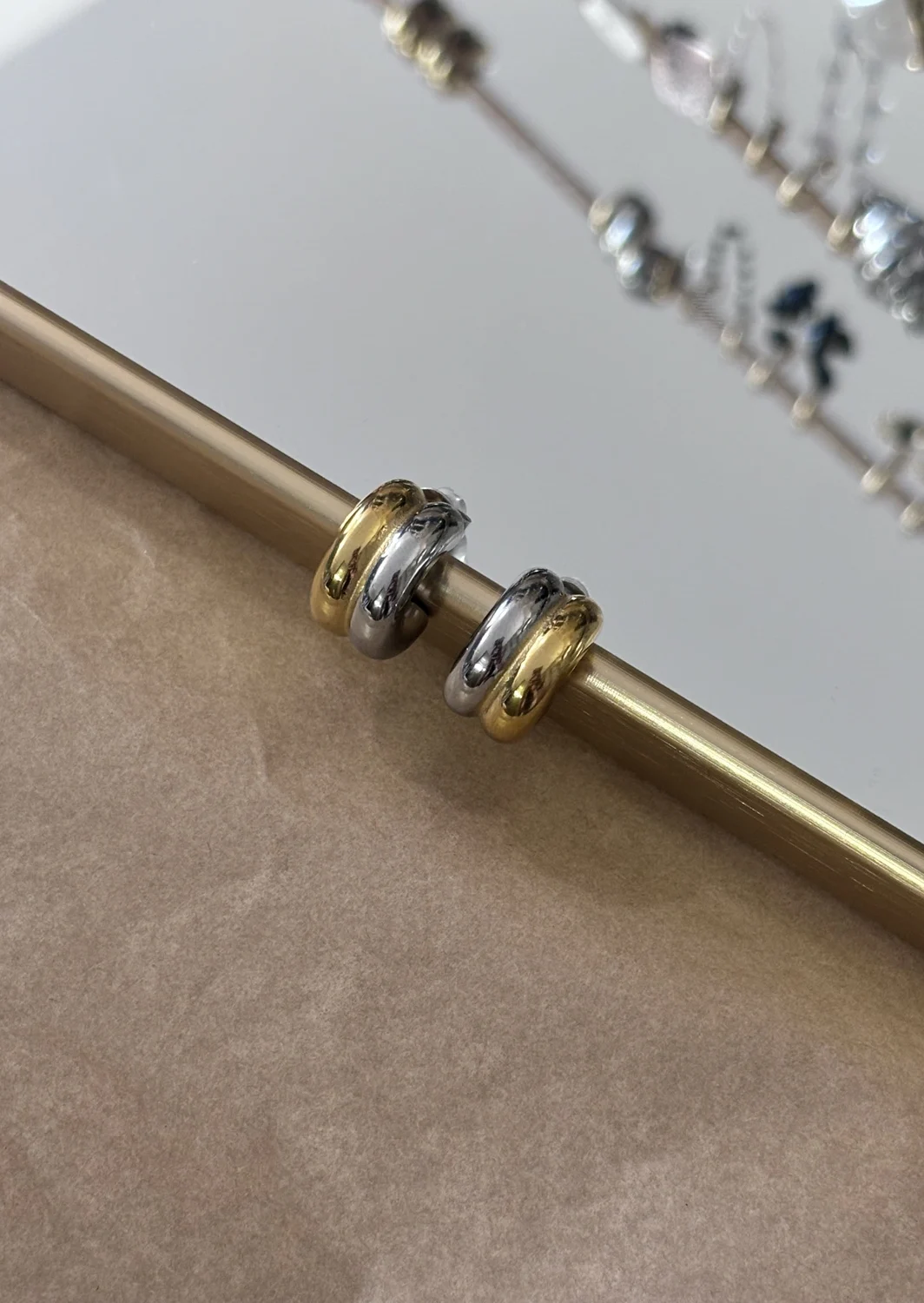 Σκουλαρίκια Mixed Gold Silver