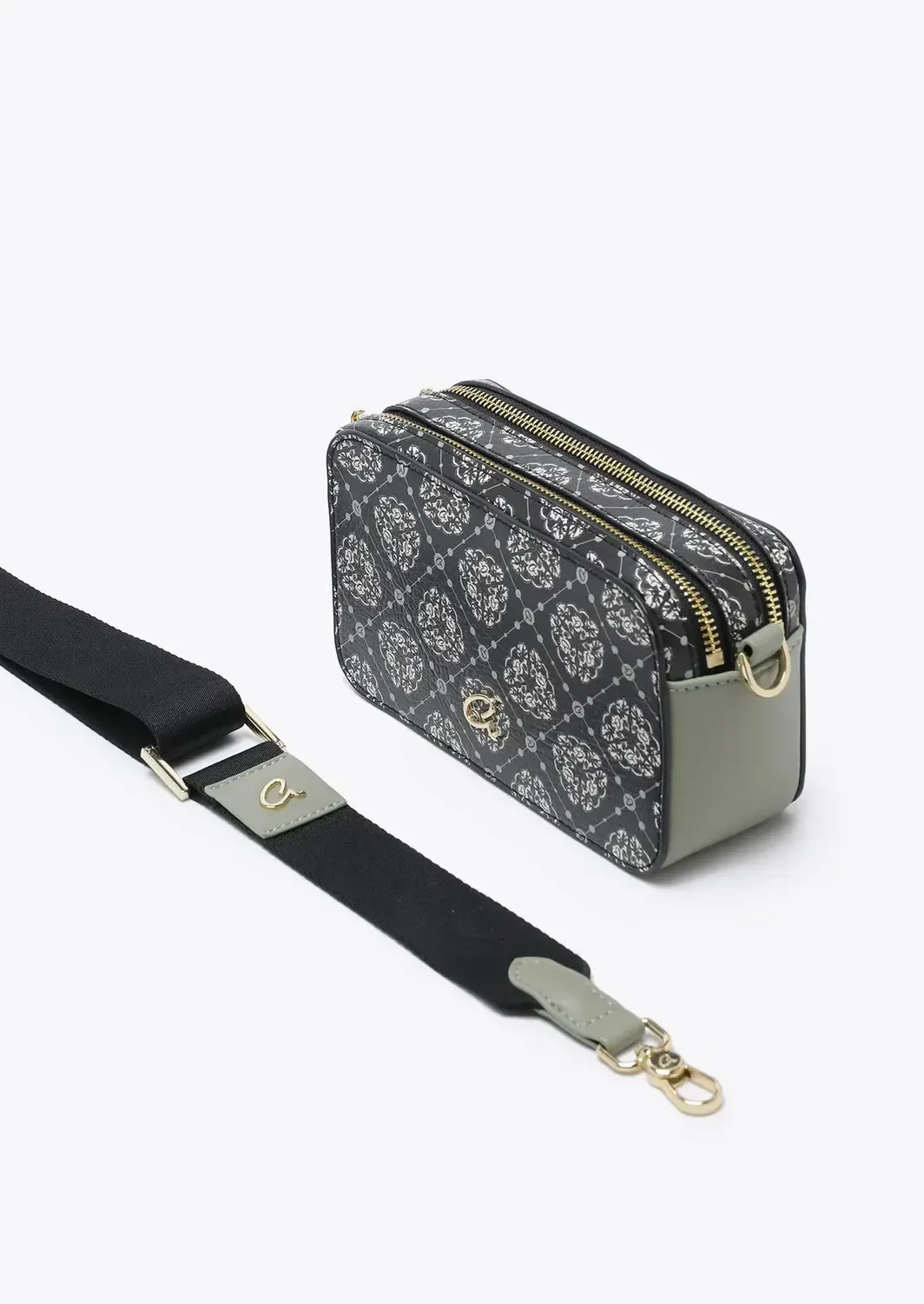 Axel-Τσαντάκι χιαστί με διπλό φερμουάρ