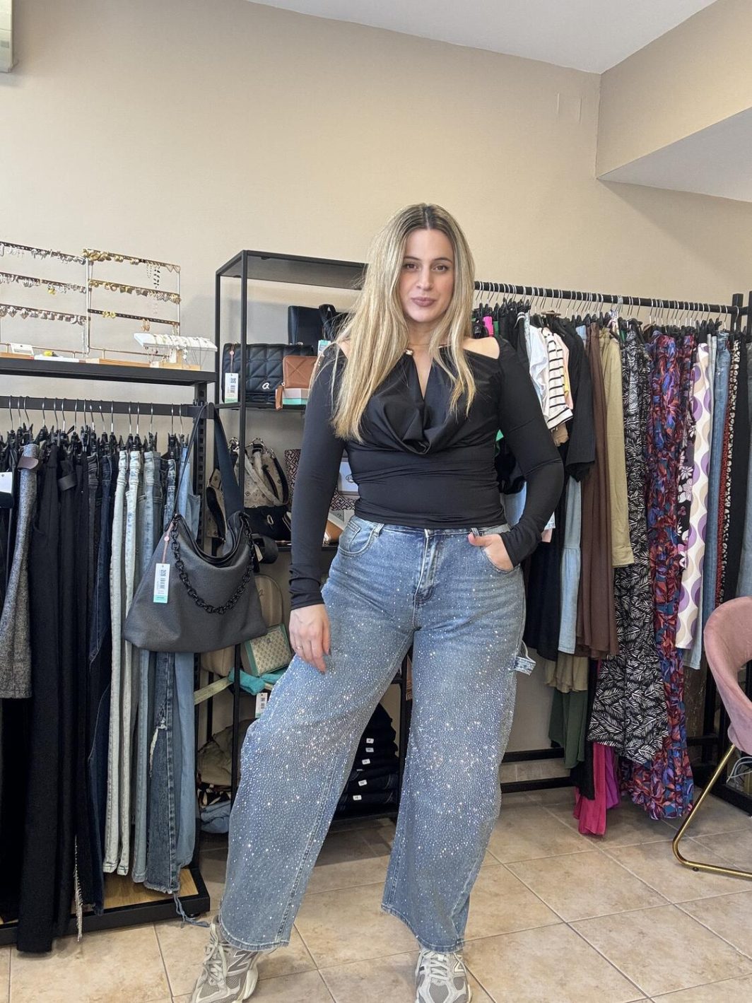 jean full of strass