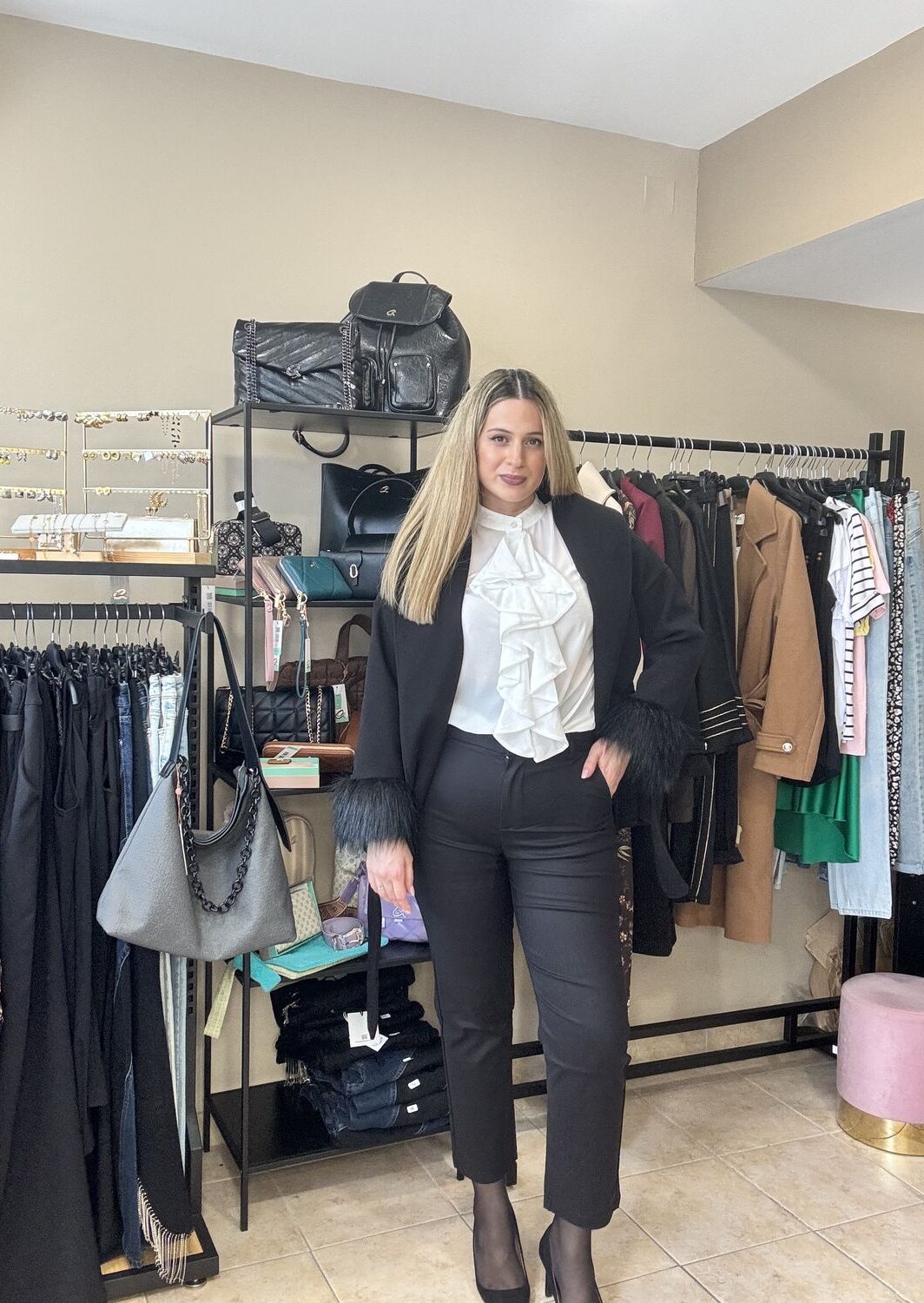 Μαύρο παντελόνι Fit