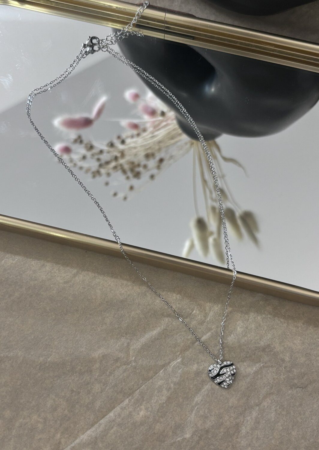 Κολιέ Ζεβρέ Silver