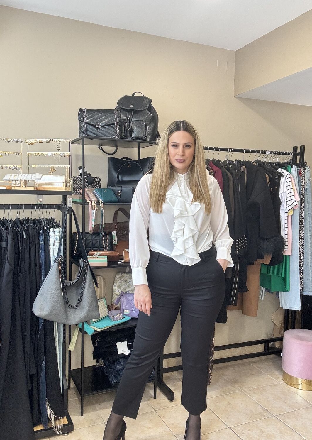 Μαύρο παντελόνι Fit