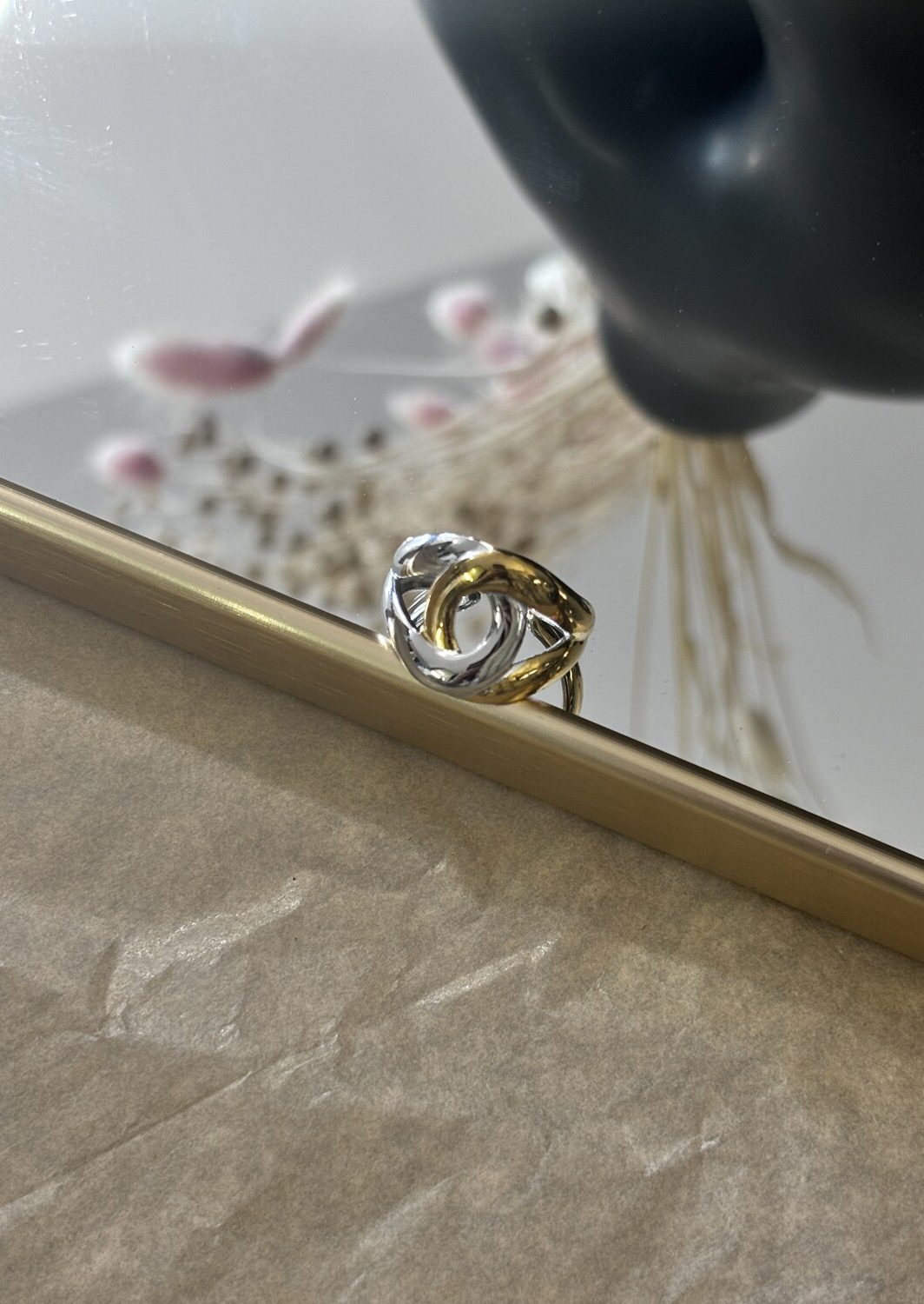 Δαχτυλίδι Μια Πλέξη Gold-Silver