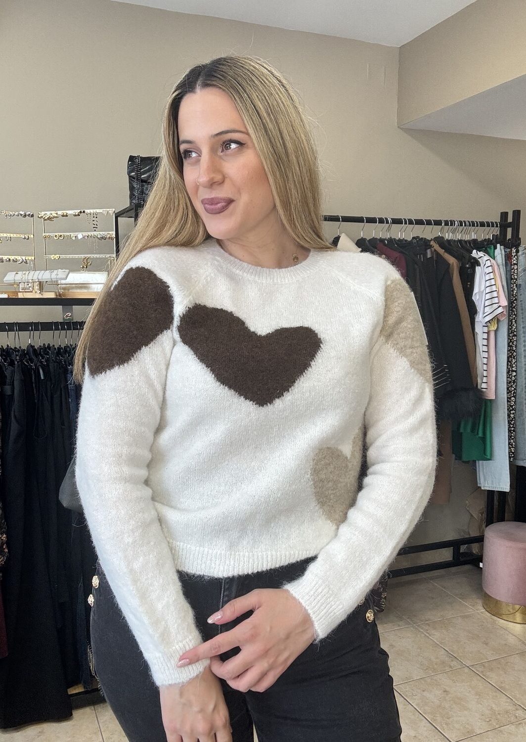 Πουλόβερ με καρδιές