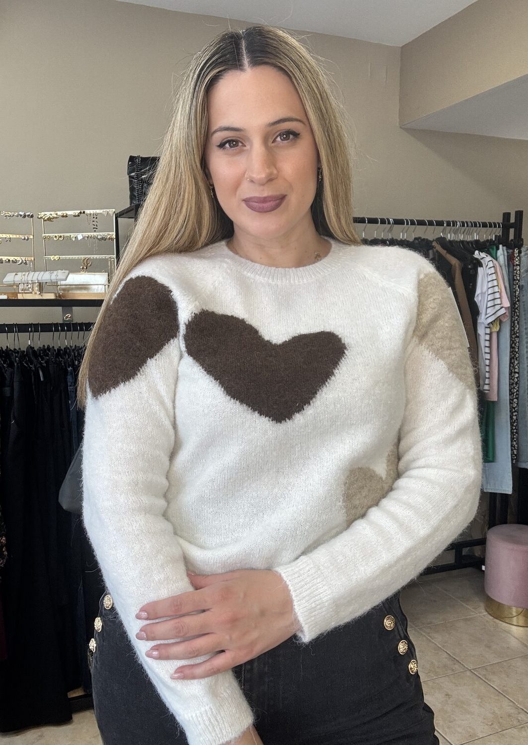 Πουλόβερ με καρδιές