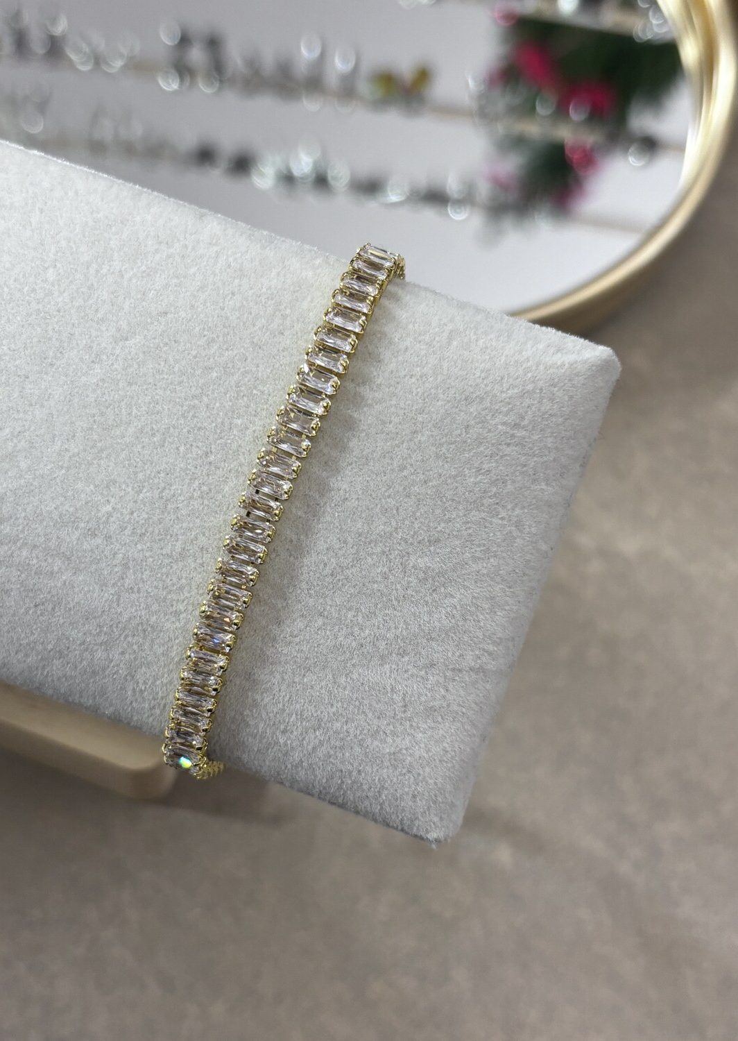 Βραχιόλι Με Στρας Χρυσό