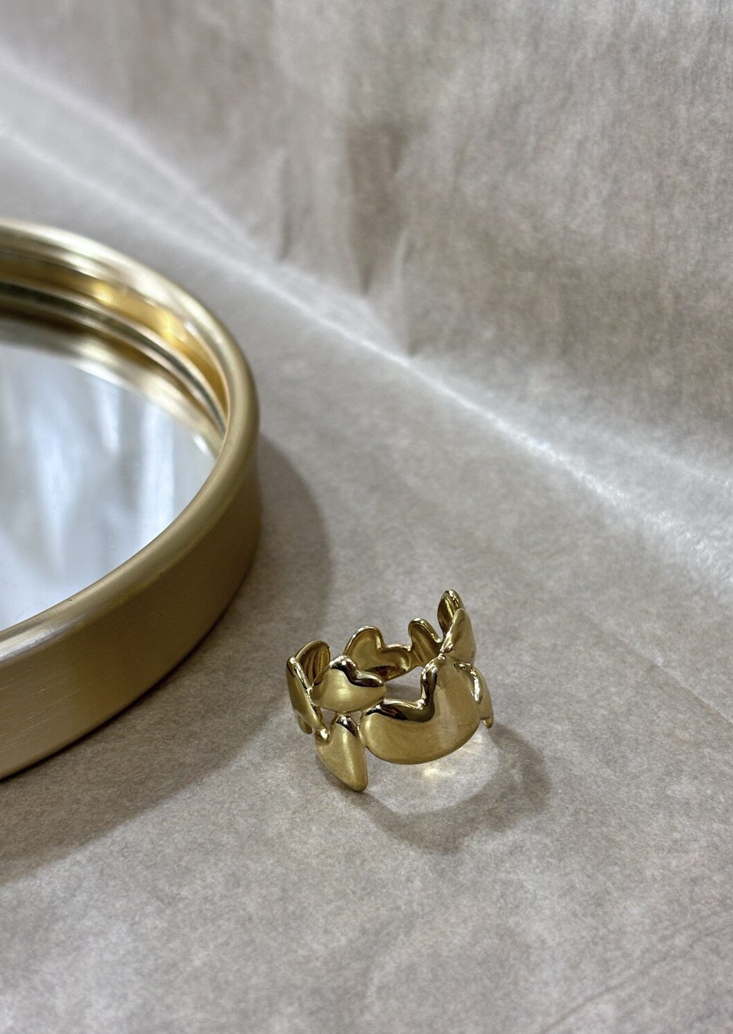 Δαχτυλίδι Καρδιές Gold