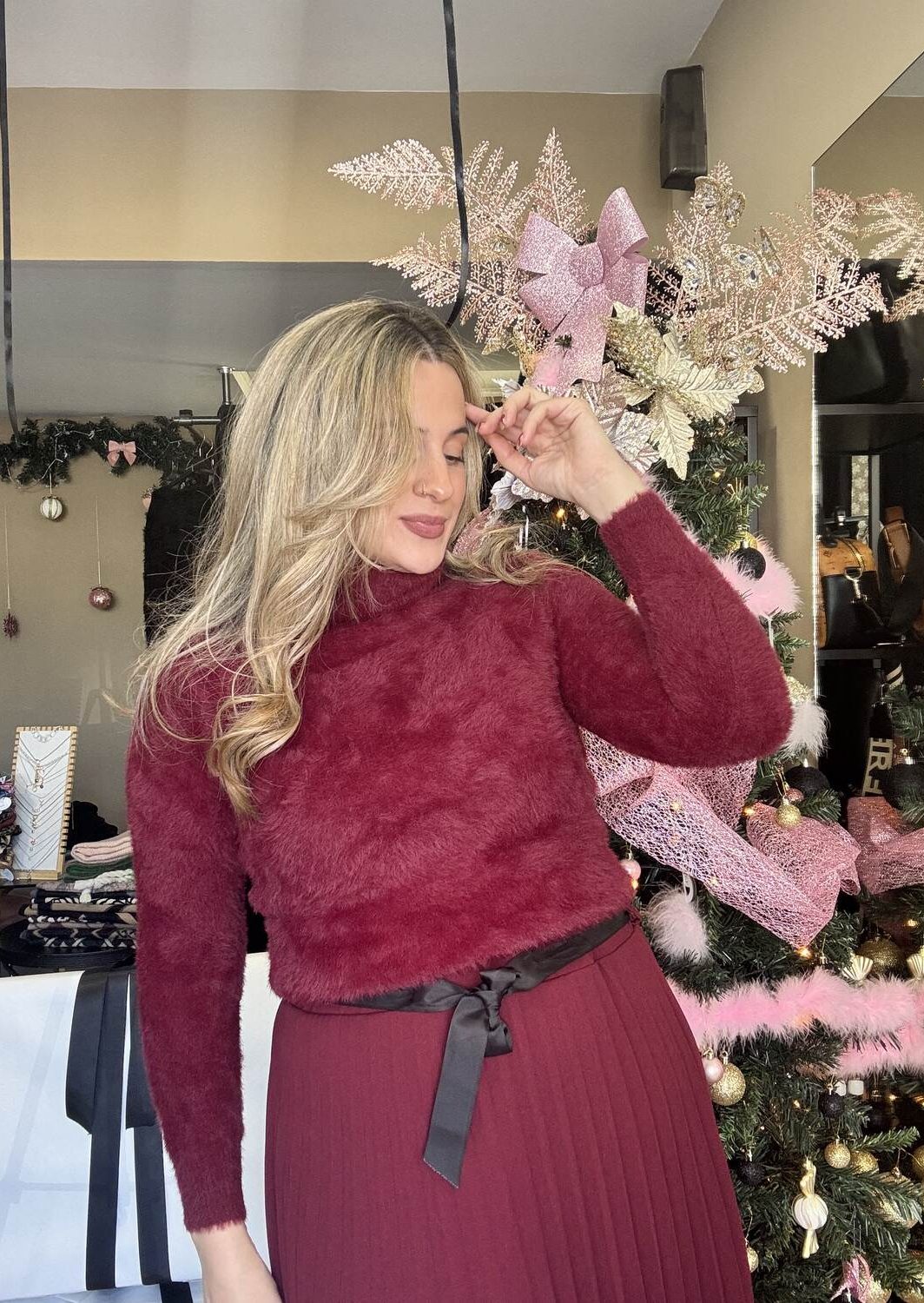 Πουλόβερ Μπορντό Μαλακό