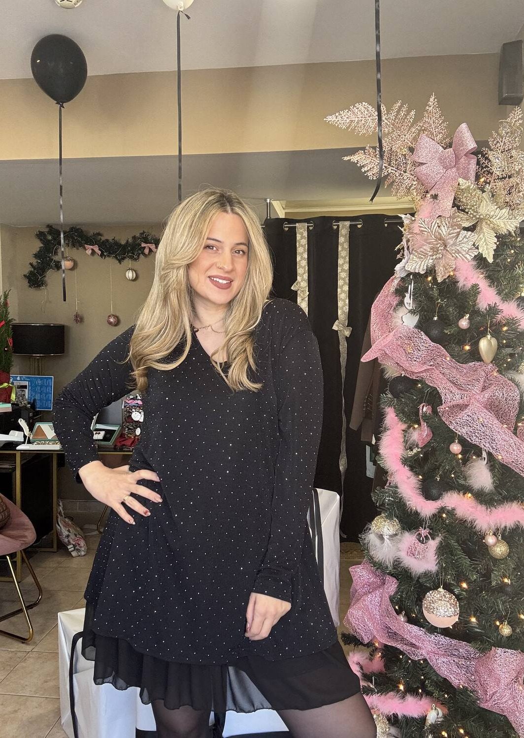 Μπλουζοφόρεμα Με Στρασάκια