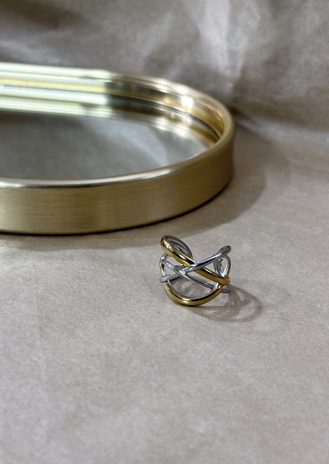 Δαχτυλίδι Plexi Silver n Gold