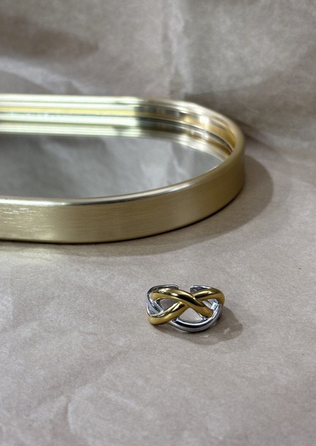 Δαχτυλίδι Double Plexi Gold n Silver