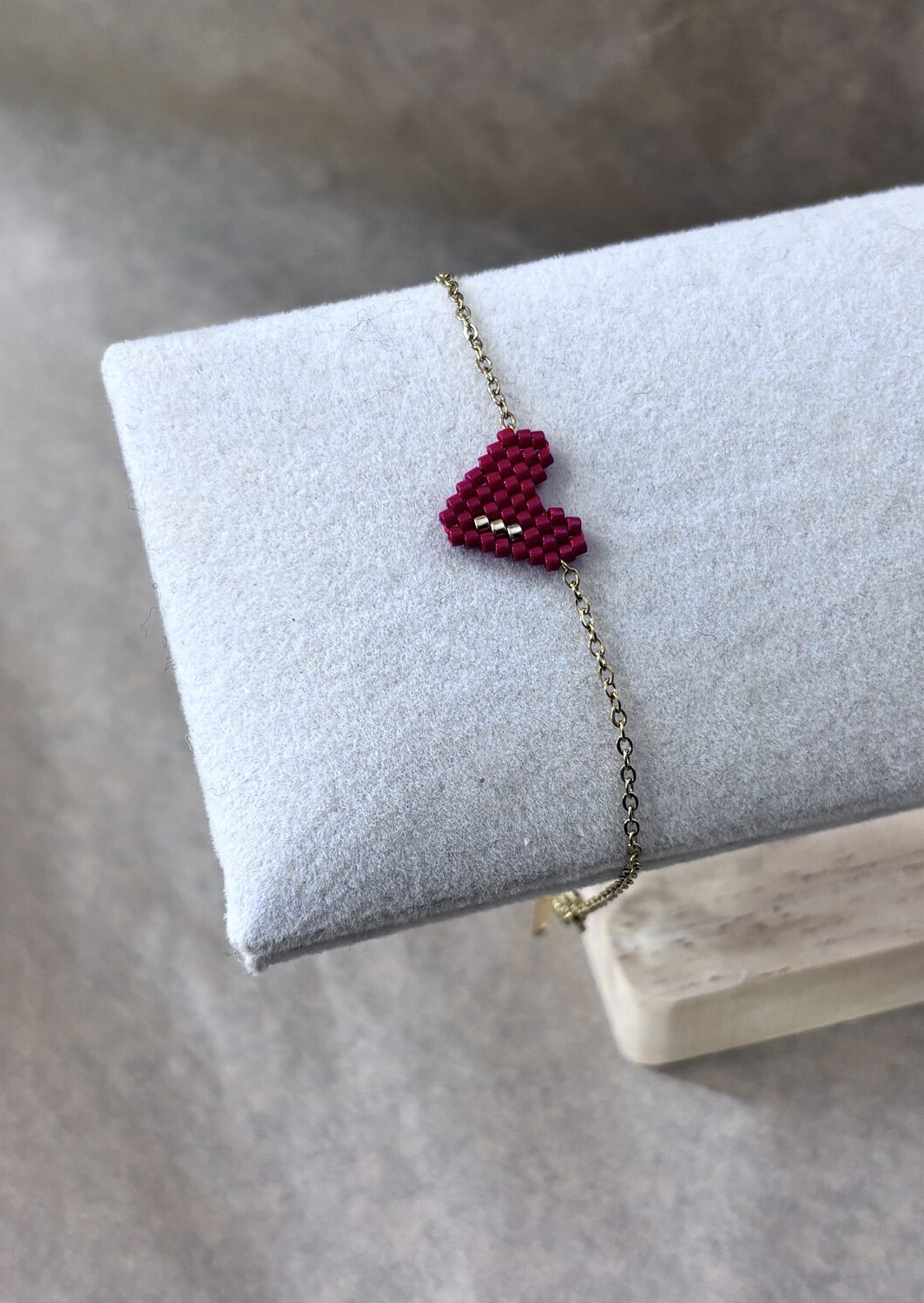 Βραχιόλι Κόκκινη Πλεκτή Καρδιά