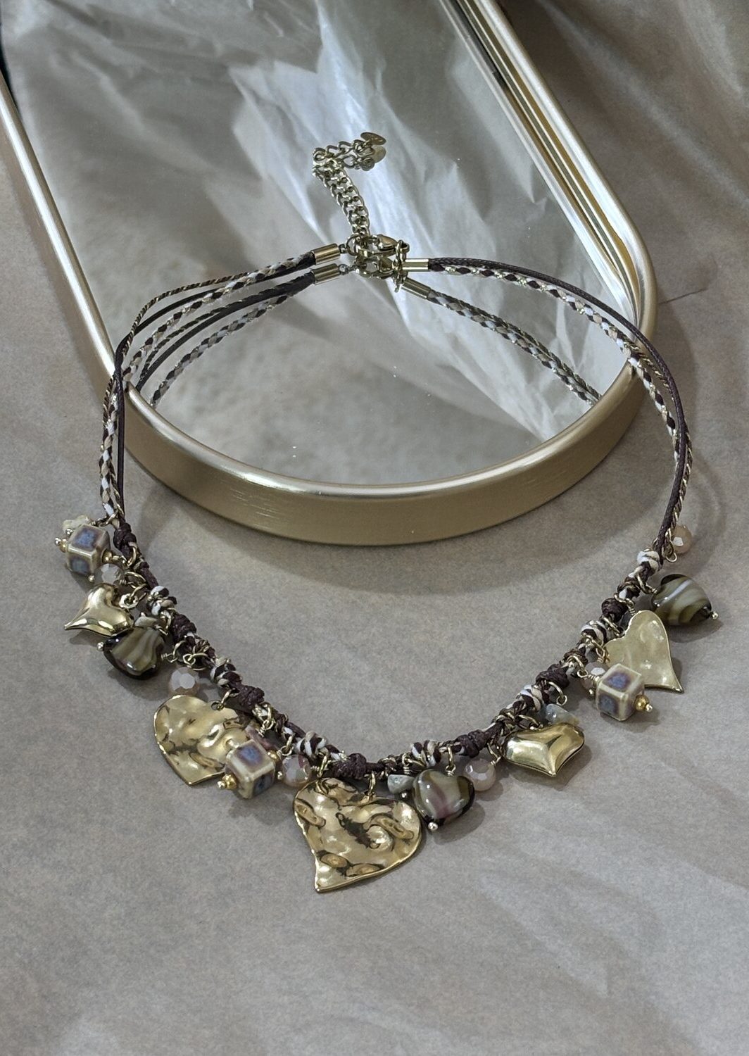 Κολιέ Heart n Stone Gold