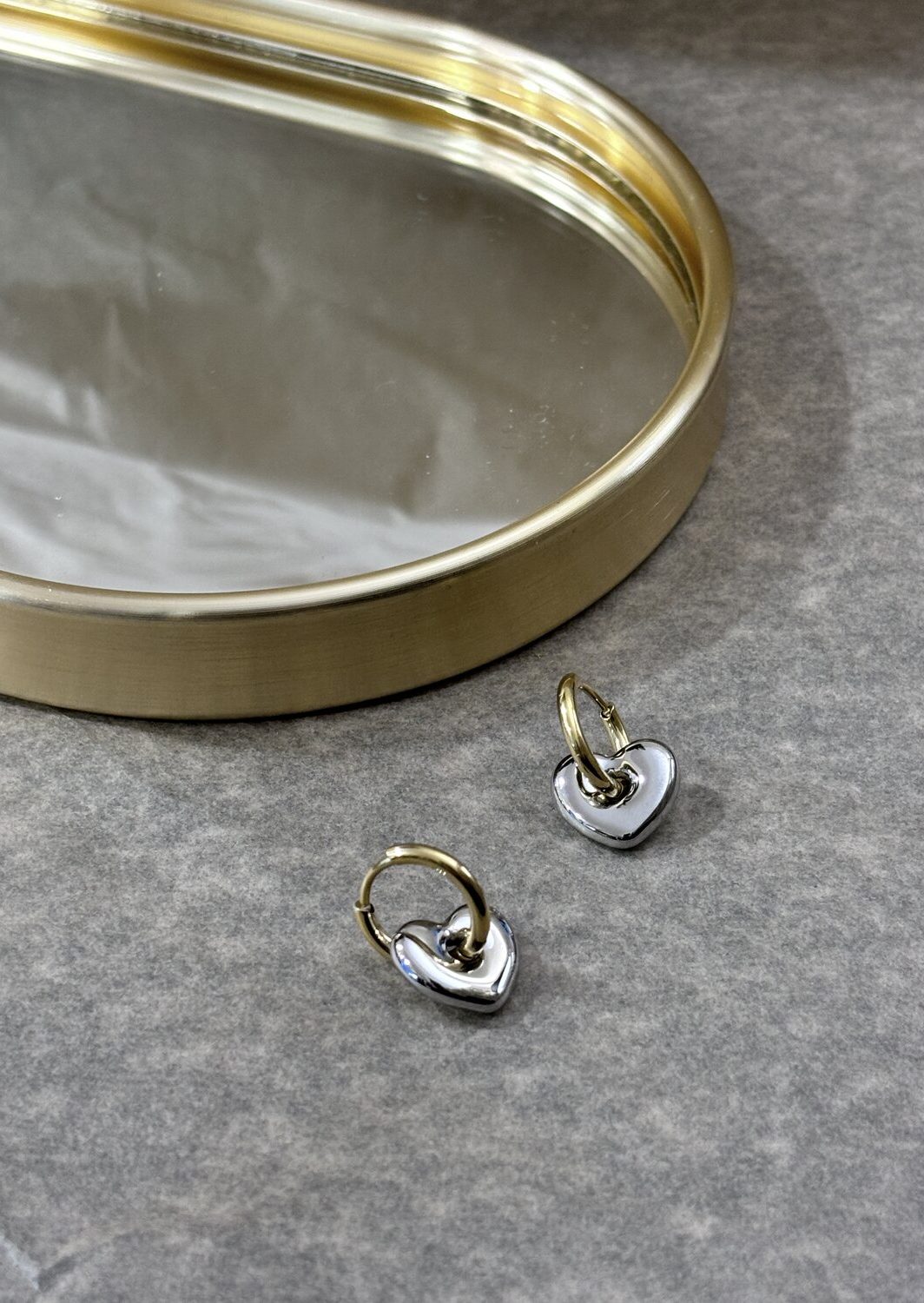 Σκουλαρίκια Heart Gold n Silver